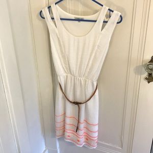 Charlotte Russe white belted sundress